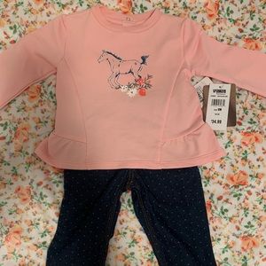 Carhartt Pink Horse and Polka Dot Jean Set